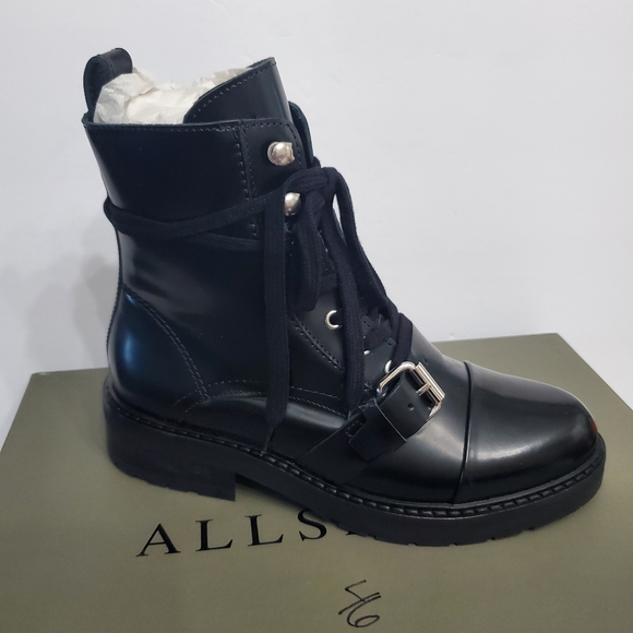 ALLSAINTS DONITA LEATHER LUG SOLE BOOT - Picture 6 of 13